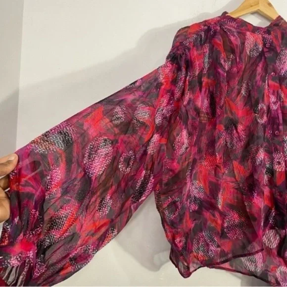 IRO Paulhi printed fil coupé silk-blend chiffon blouse - Picture 12 of 16